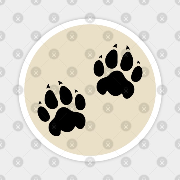 Lion Paw Prints Magnet by Lady Lilac